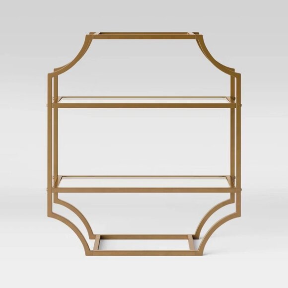 Metal/Glass Wall Cabinet Brass - Opalhouse - Picture 1 of 3